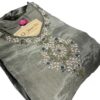 Beautiful Grey Tissue Fabric Kurti with Digital Print & Zardosi Work, Pant & Dupatta Set