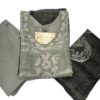 Beautiful Grey Tissue Fabric Kurti with Digital Print & Zardosi Work, Pant & Dupatta Set
