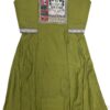 Olive Green Chanderi Silk Anarkali Kurti Set with Thread Work