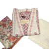 Premium Cotton Schiffli Work Kurti with Floral Printed Dupatta & Pant