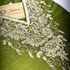 Olive Green Raw Silk Kurti with Zardosi Hand Work | Elegant Festive Wear by KanakRiti