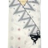 White Puffed Sleeve Cotton Kurti with Weaved Jamdani Angrakha Pattern
