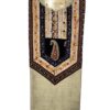 Khaki Raw Silk Kurti with Ajrakh Print & Thread Work
