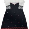 Black and White Cotton Jamdani One-Piece Dress/Gown
