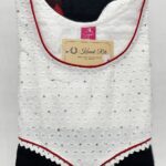 Black and White Cotton Jamdani One-Piece Dress/Gown