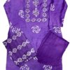 Violet Murshidabad Silk Kurti Set with Dupatta & Palazzo Pant