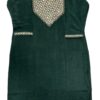 Dark Green Silk Kurti Set with Mirror & Cutdana Work, Pant & Dupatta | Festive Ethnic Wear by Kanak Riti