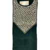 Dark Green Silk Kurti Set with Mirror & Cutdana Work, Pant & Dupatta