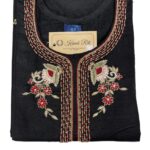 Black Elegant Raw Silk Kurti with Zardosi Hand Work