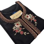 Black Elegant Raw Silk Kurti with Zardosi Hand Work