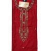 Red Raw Silk Kurti with Zardosi Hand Work