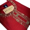 Red Raw Silk Kurti with Zardosi Hand Work