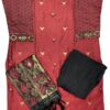 Maroon Soft Tasar Banarasi Kurti Set with Dupatta & Pant