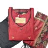 Maroon Soft Tasar Banarasi Kurti Set with Dupatta & Pant