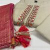 Elegant Tissue Fabric Kurti with Zardosi Work, Palazzo & Banarasi Dupatta Set