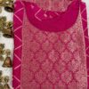 Vibrant Rani Pink Banarasi Silk Kurti