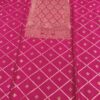 Vibrant Rani Pink Banarasi Silk Kurti