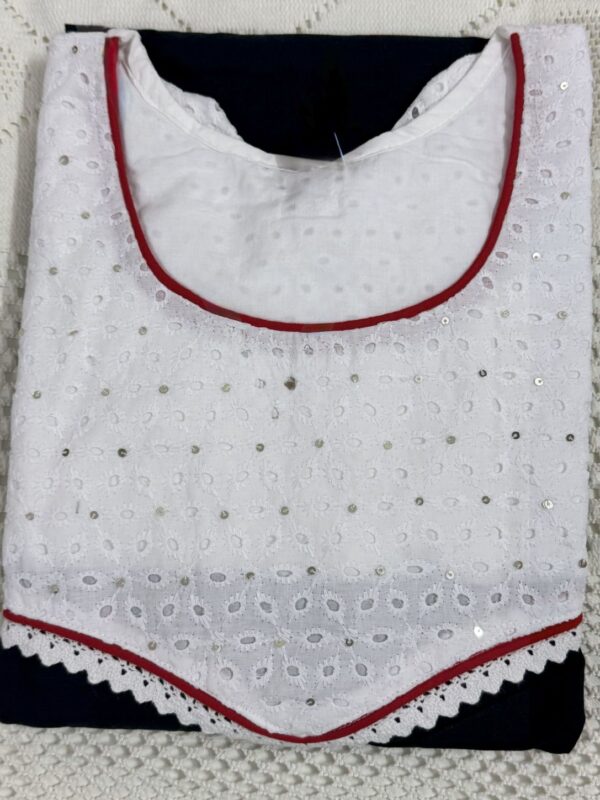 Black and White Cotton Jamdani One-Piece Dress/Gown