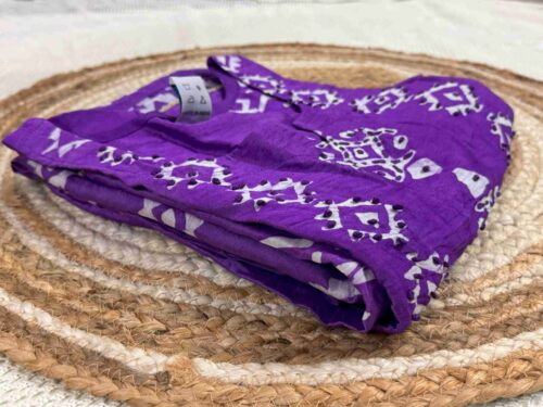 Violet Murshidabad Silk Kurti Set with Dupatta & Palazzo Pant