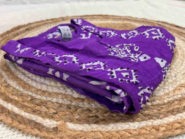 Violet Murshidabad Silk Kurti Set with Dupatta & Palazzo Pant