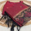 Maroon Soft Tasar Banarasi Kurti Set with Dupatta & Pant