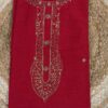 Red Raw Silk Kurti with Zardosi Hand Work
