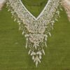 Olive Green Raw Silk Kurti with Zardosi Hand Work | Elegant Festive Wear by KanakRiti