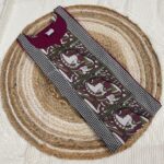 Maroon Raw Silk Kurti with Patch Work Detailing