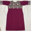 Maroon Raw Silk Kurti with Patch Work Detailing