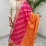 Elegant Tissue Fabric Kurti with Zardosi Work, Palazzo & Banarasi Dupatta Set
