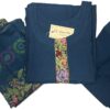 Navy Blue Silk Kurti Set with Hand-Stitched Embroidery & Printed Organza Dupatta – Palazzo Ethnic Wear