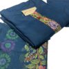Navy Blue Silk Kurti Set with Hand-Stitched Embroidery & Printed Organza Dupatta – Palazzo Ethnic Wear
