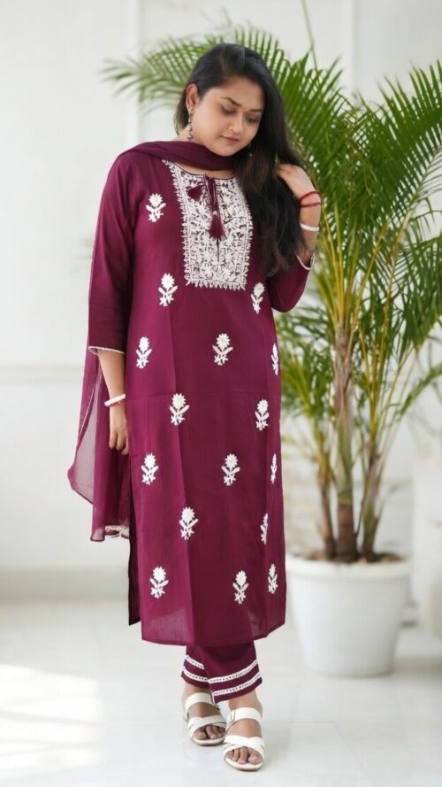Thread Work Long Kurti