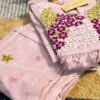 Elegant Pastel Kurti – Soft blush fabric with beautiful floral embroidery for a graceful everyday look