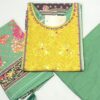 Yellow Cotton kurti set for women online