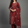 Roman Silk Hand Embroidery Kurti Set