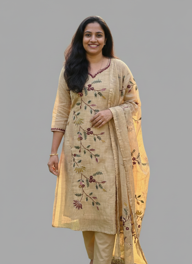 Elegant Soft Kota Kurti Set with Dupatta