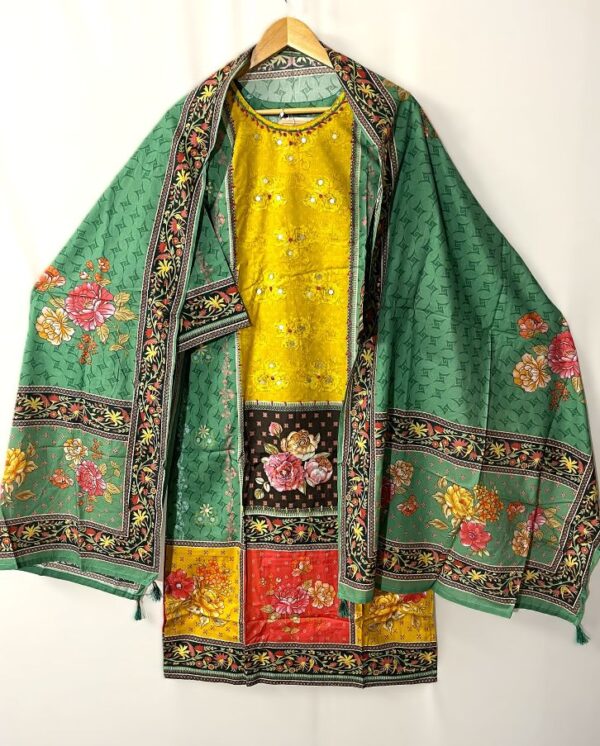 Yellow Cotton kurti set