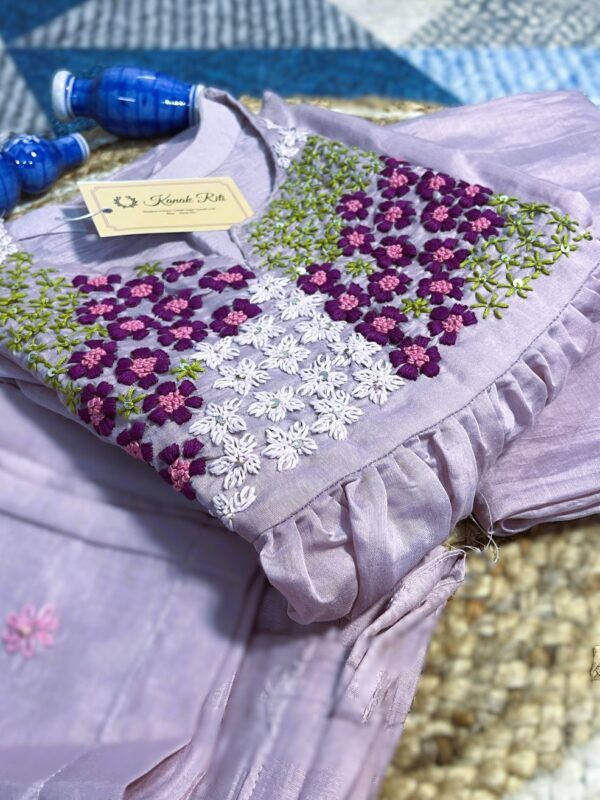 Mul Chanderi Kurti Set