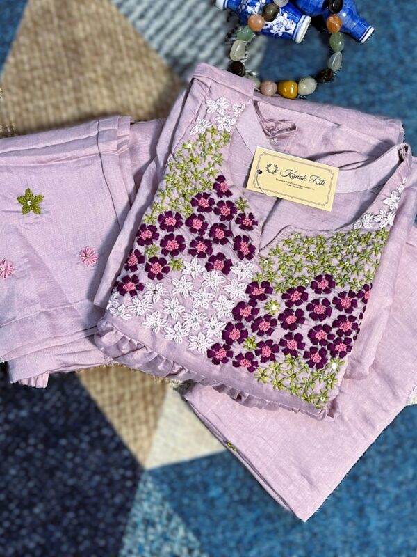 Mul Chanderi Kurti Set