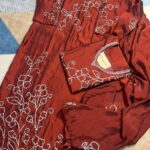 Roman Silk Hand Embroidery Kurti Set