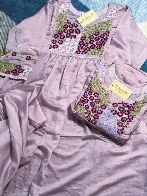 Mul Chanderi Kurti Set