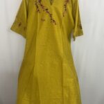 Raw Silk A-Line Midi Length Dress