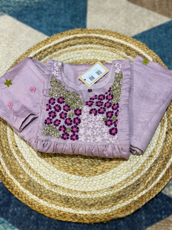 Mul Chanderi Kurti Set