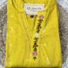 Mustard Yellow Handloom Cotton Kurti Set