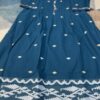 Jamdani Peacock blue gown