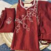 Roman Silk Hand Embroidery Kurti Set