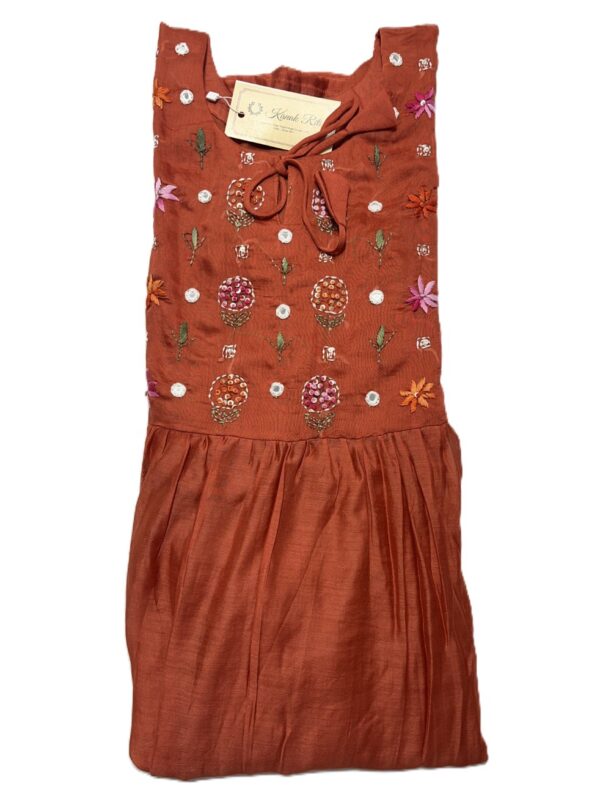 Mul Chanderi Rushed Dress