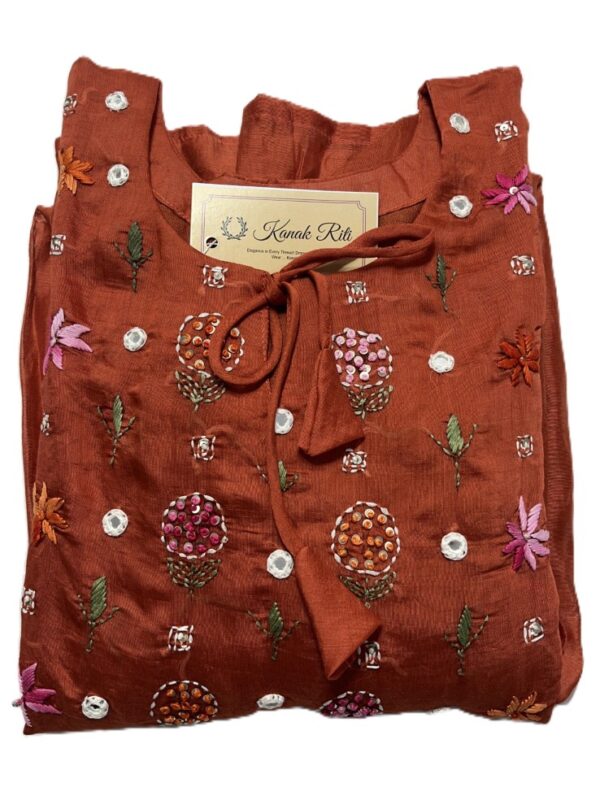 Mul Chanderi Rushed Dress