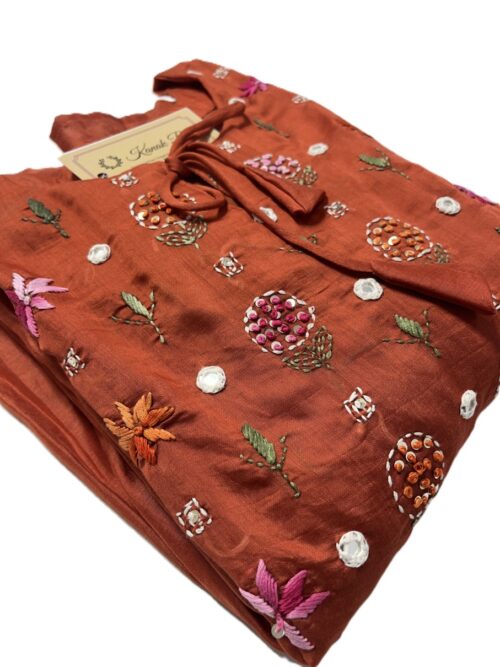 Mul Chanderi Rushed Dress